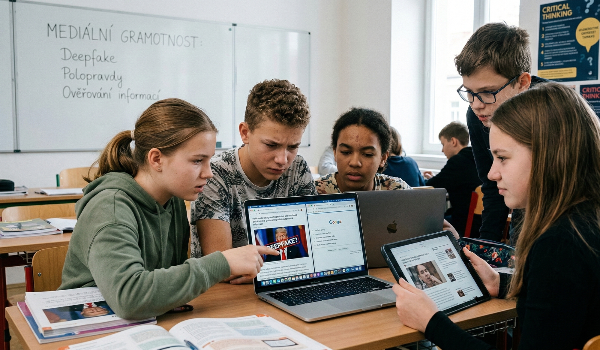 Deepfake, polopravdy a ověřování informací: proč je mediální gramotnost pro školy tak důležitá